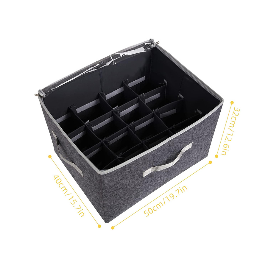 Premium Felt Shoe Box Storage Containers Felt collapsible Shoe Storage Organizer for Closet felt Shoe Storage Bins