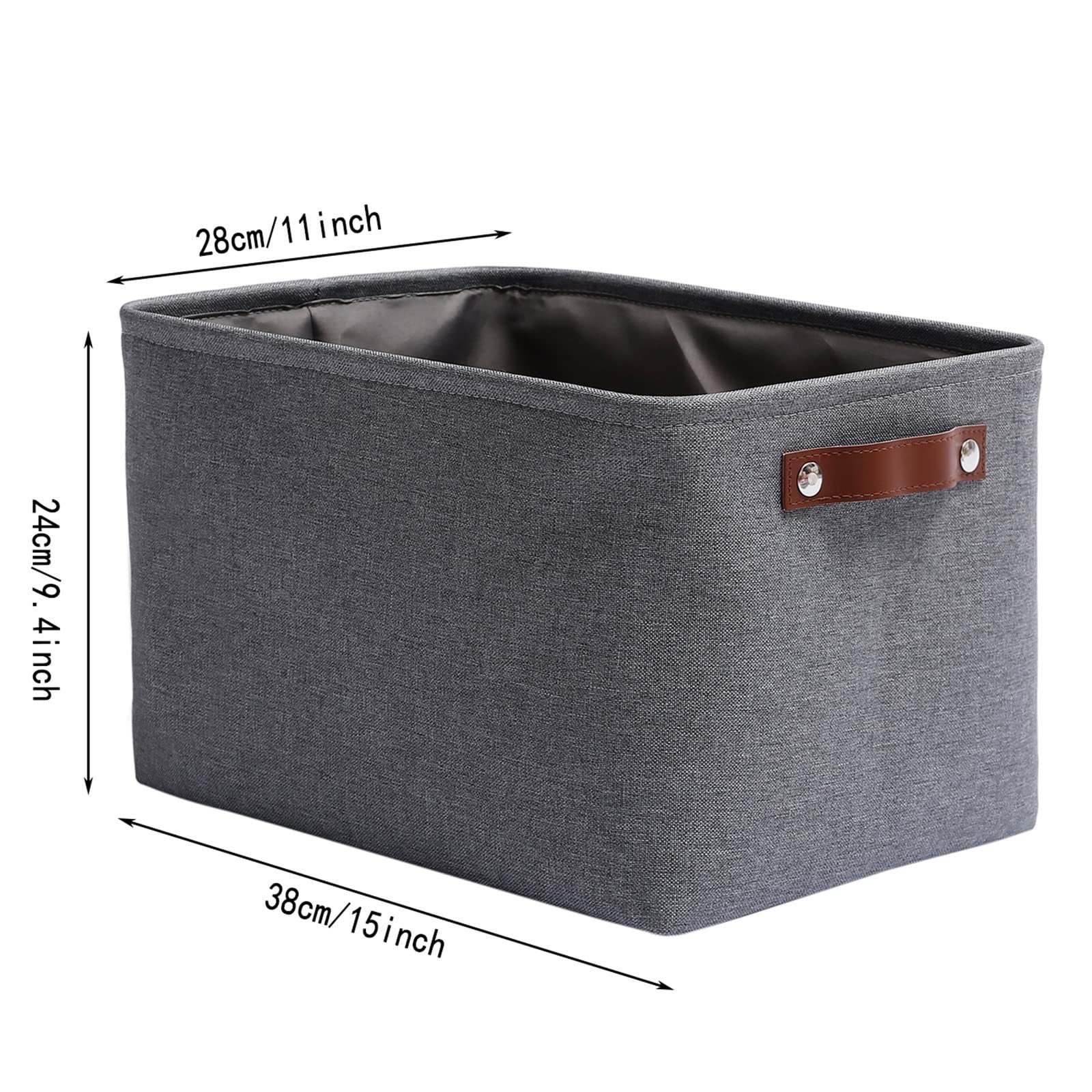 large capacity foldable fabric Closet Dresser Organizer Cube bins Clothing storage basket Decorative linen Basket for laundry