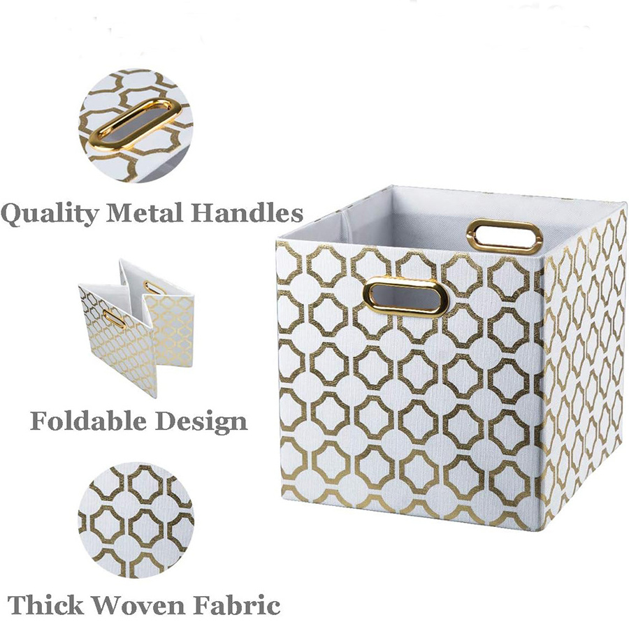 Folding Wardrobe  clothes Storage Box foldable non woven canvas Organizing Box Jeans Organizer for Closet