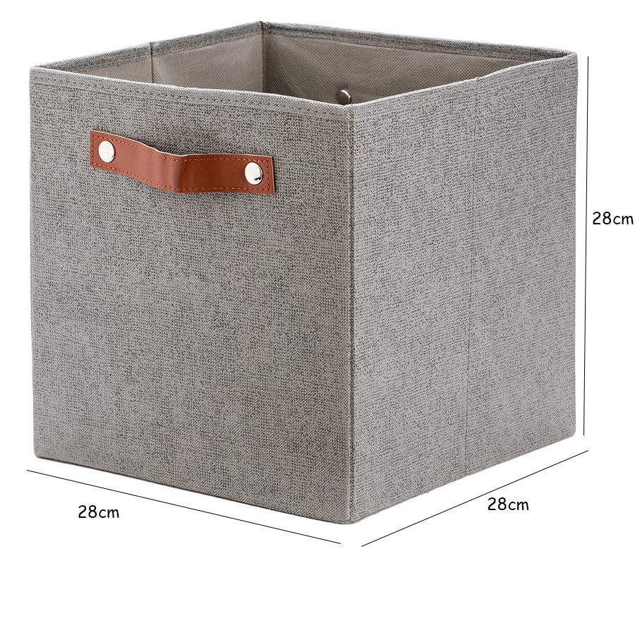 collapsible Storage Cubes Foldable Fabric Cube Storage Bins grey canvas storage cube bins closet organizer