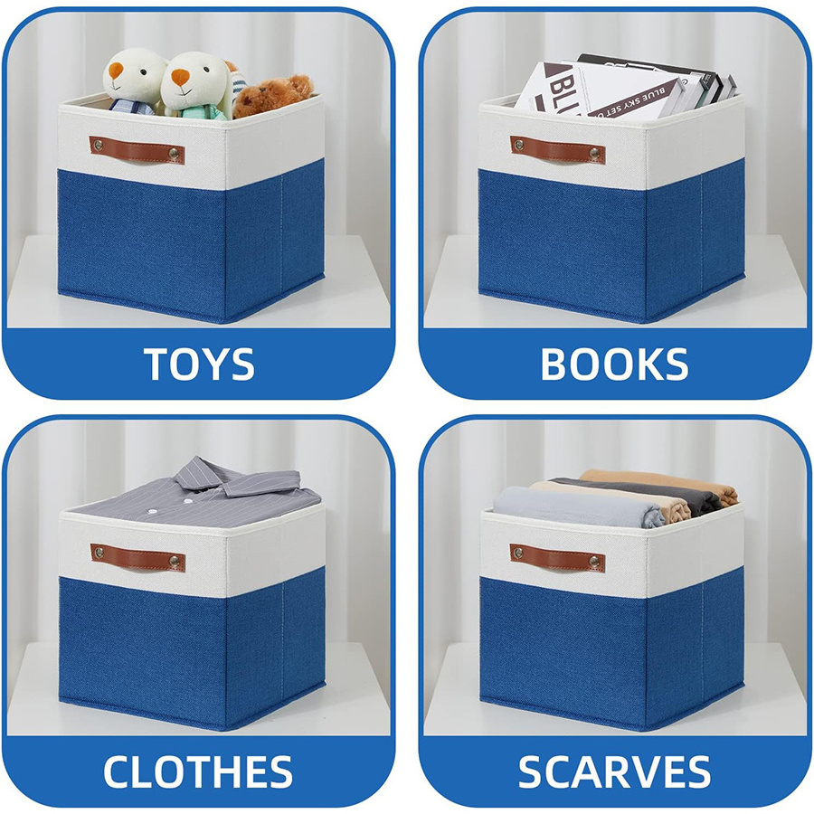 Folding Wardrobe  clothes Storage Box foldable non woven canvas Organizing Box Jeans Organizer for Closet