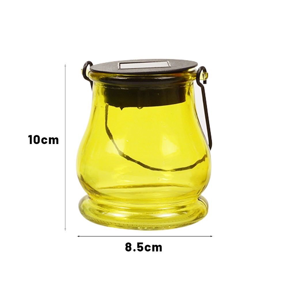 New design warm white led glass bottle jar lantern solar hanging glass light garden outdoor light for decorative landscape