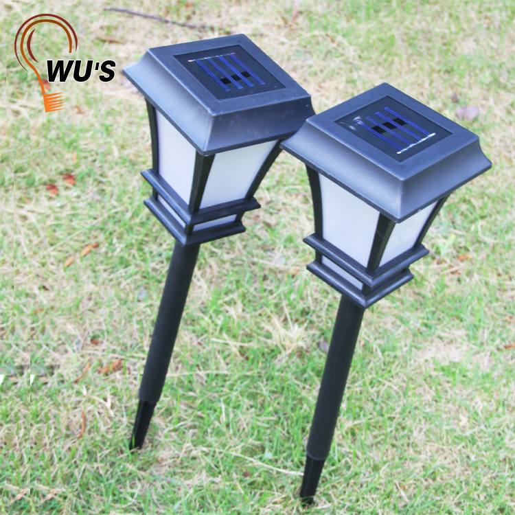 New product solar powered starry lantern garden stick lamp led garden plastic solar stake light