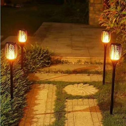 NHWS 51 led solar garden flame flickering torch light Outdoor Waterproof IP44 Amorphous solar panel garden light