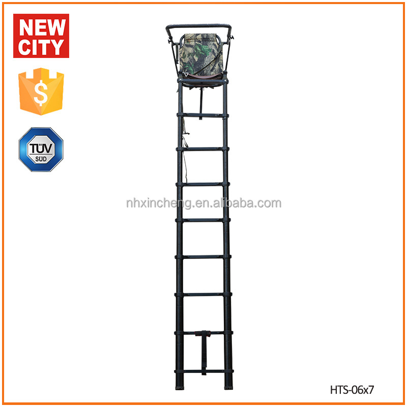 Outdoor Folding telescopic Hunting Tree Stand ladder aluminum ladder tree stand for hunting