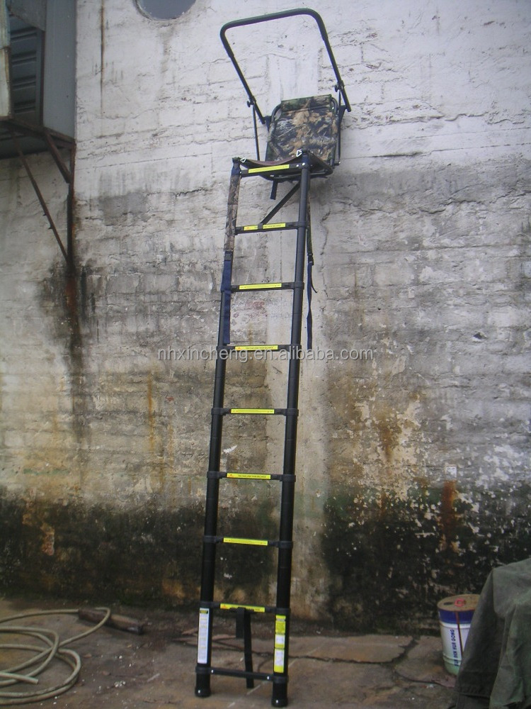 Outdoor Folding telescopic Hunting Tree Stand ladder aluminum ladder tree stand for hunting