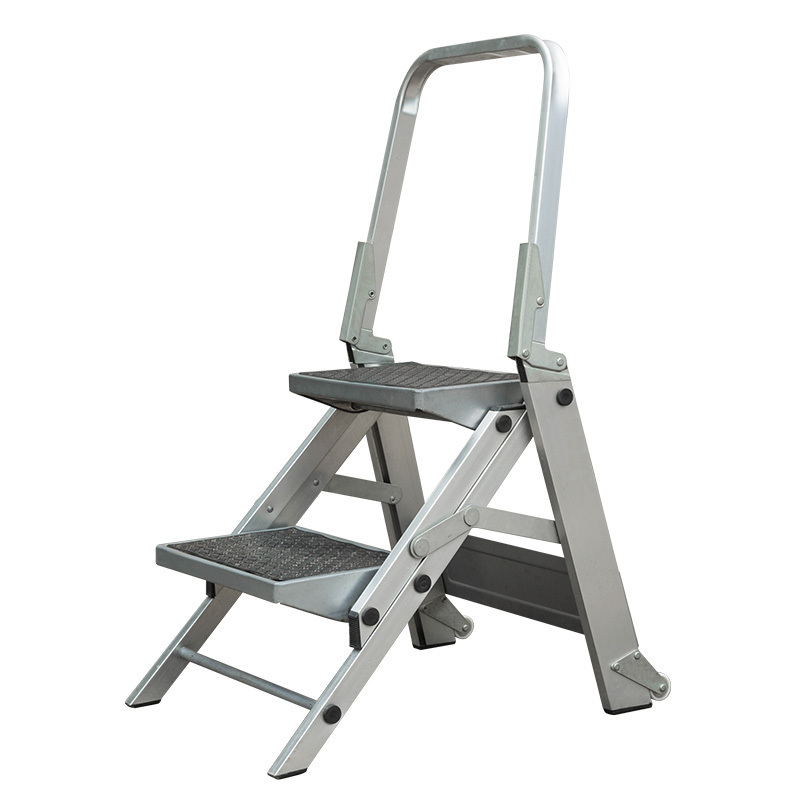 High Quality Folding Kitchen Ladder with 2 Steps Stainless steel portable step ladder Aluminum Ladder