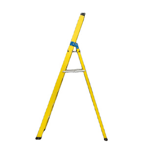 High Quality Safety Fiberglass ladder two side foldable insulation combination step ladder with tool platform ladder