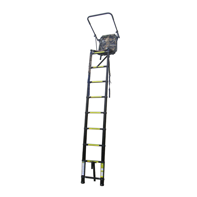 High Quality ODM Aluminum hunting tree ladder stand with legs HTS-06X7 aluminum ladder telescopic seat hunting tree stand