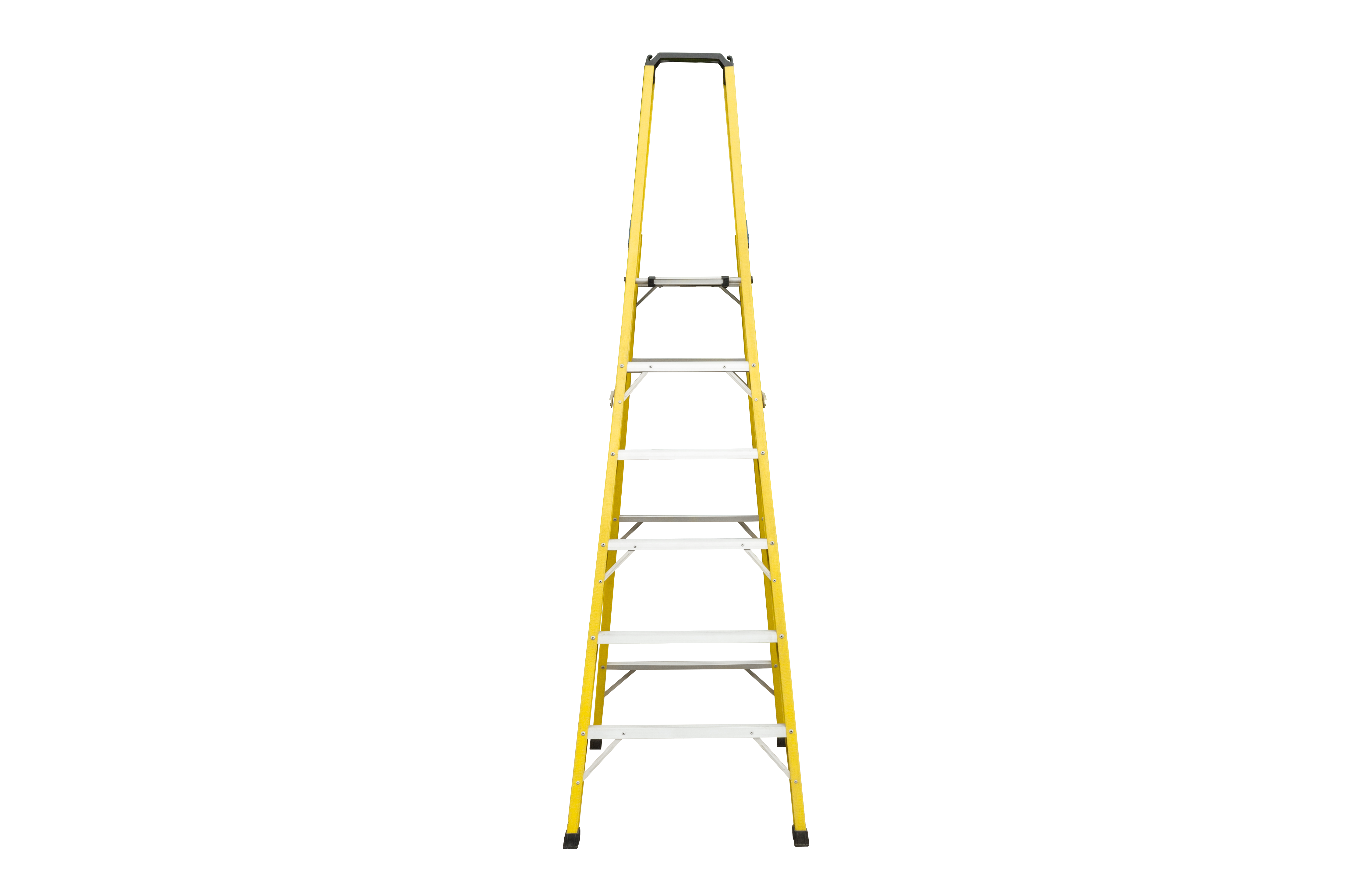 High Quality Safety Fiberglass ladder two side foldable insulation combination step ladder with tool platform ladder