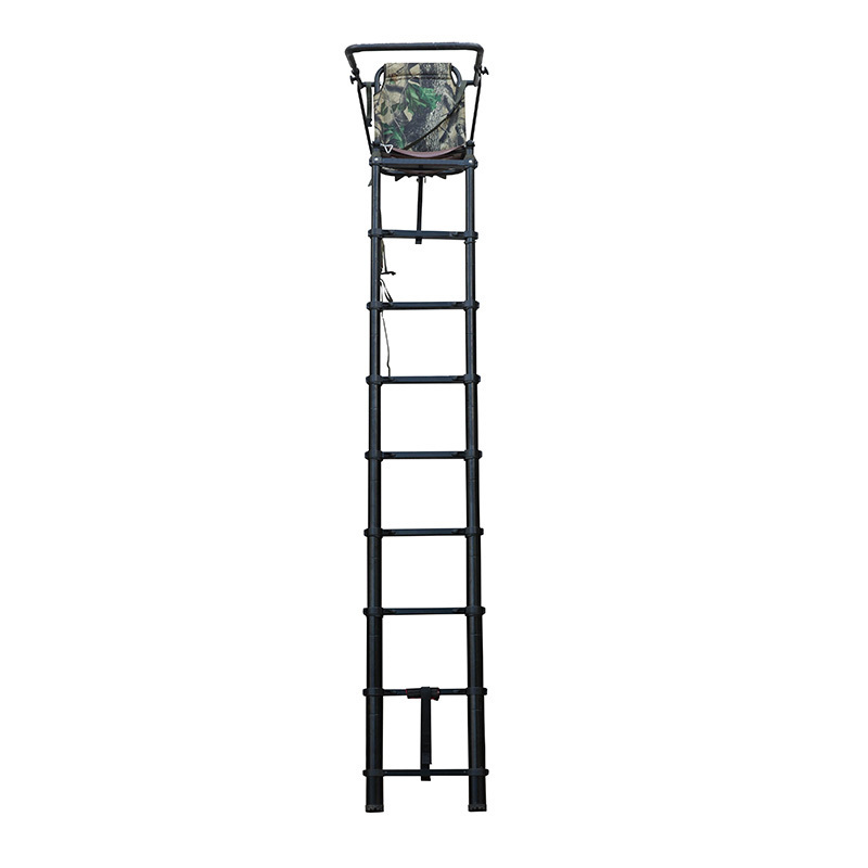 High Quality ODM Aluminum hunting tree ladder stand with legs HTS-06X7 aluminum ladder telescopic seat hunting tree stand