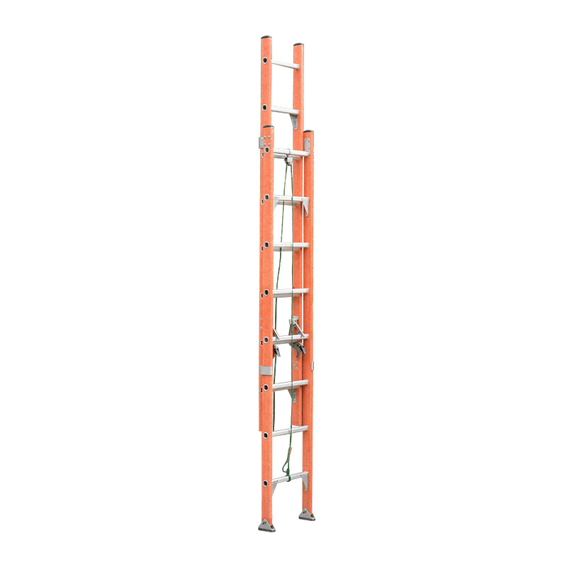 Factory direct supply fiberglass extended hinge aluminum ladder custom 12 steps telescopic ladder extendable ladder