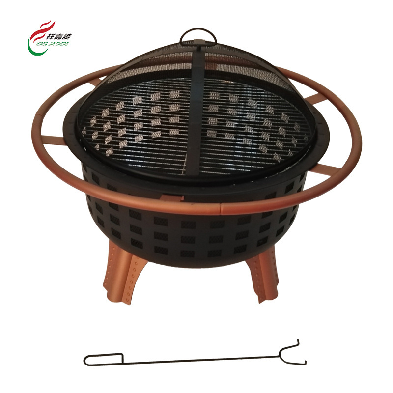 Outdoor Charcoal Firepit Round City Bonfires Portable Fire Pit For Outdoor Garden