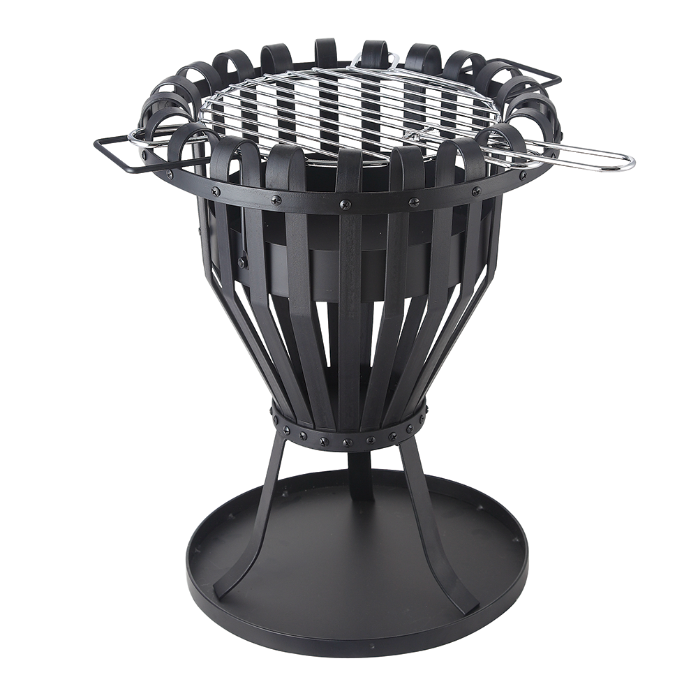 Grates garden cast iron pit steel bbq grill fire basket