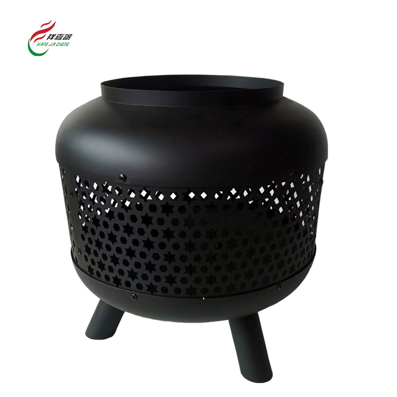 Round Shape BBQ Brazier Iron Globe Smokeless Fire Pit Outdoor Ring Ball Outdoor Fire Bowl