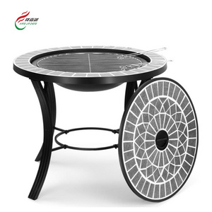 Bowl round heavy metal steel wood burning fire pit patio fire pit for camping