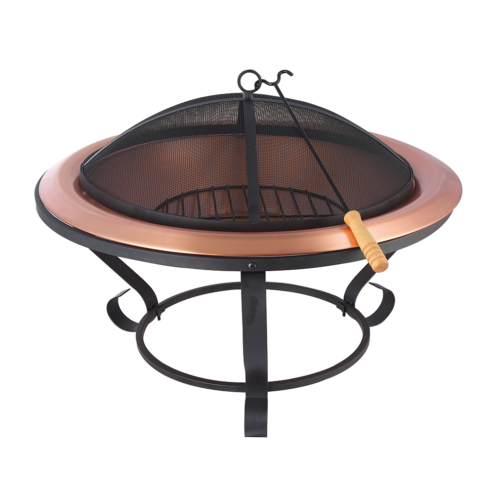 Portable Foldable Outdoor Burning Fire Pit 3 Legs Folding Fireplace Round 24Inch Steel Fire Pit Outdoor Fire Bowl