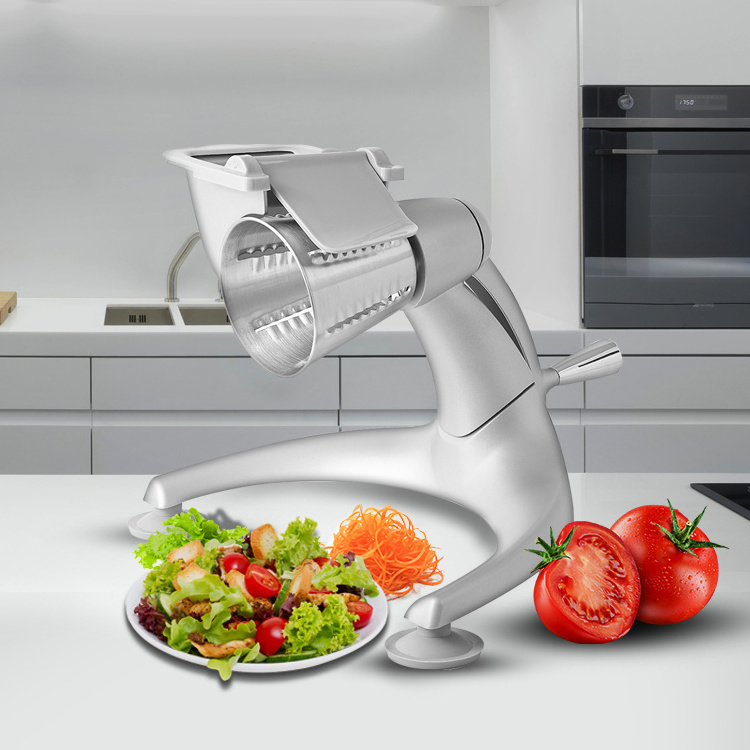 Multifunctional Rotary Drum Food Grater Fruit Vegetable Cheese Chopper Slicer Lettuce Shredder