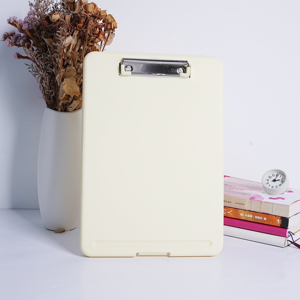 A4 Size Plastic Nursing Foldable Clipboard with Storage