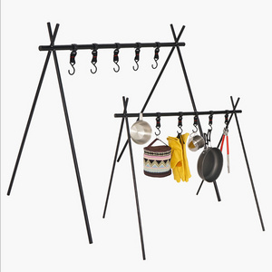 outdoor camping Foldable and Portable equipment folding Aluminum alloy hanging clothes rack hanging racks clothes