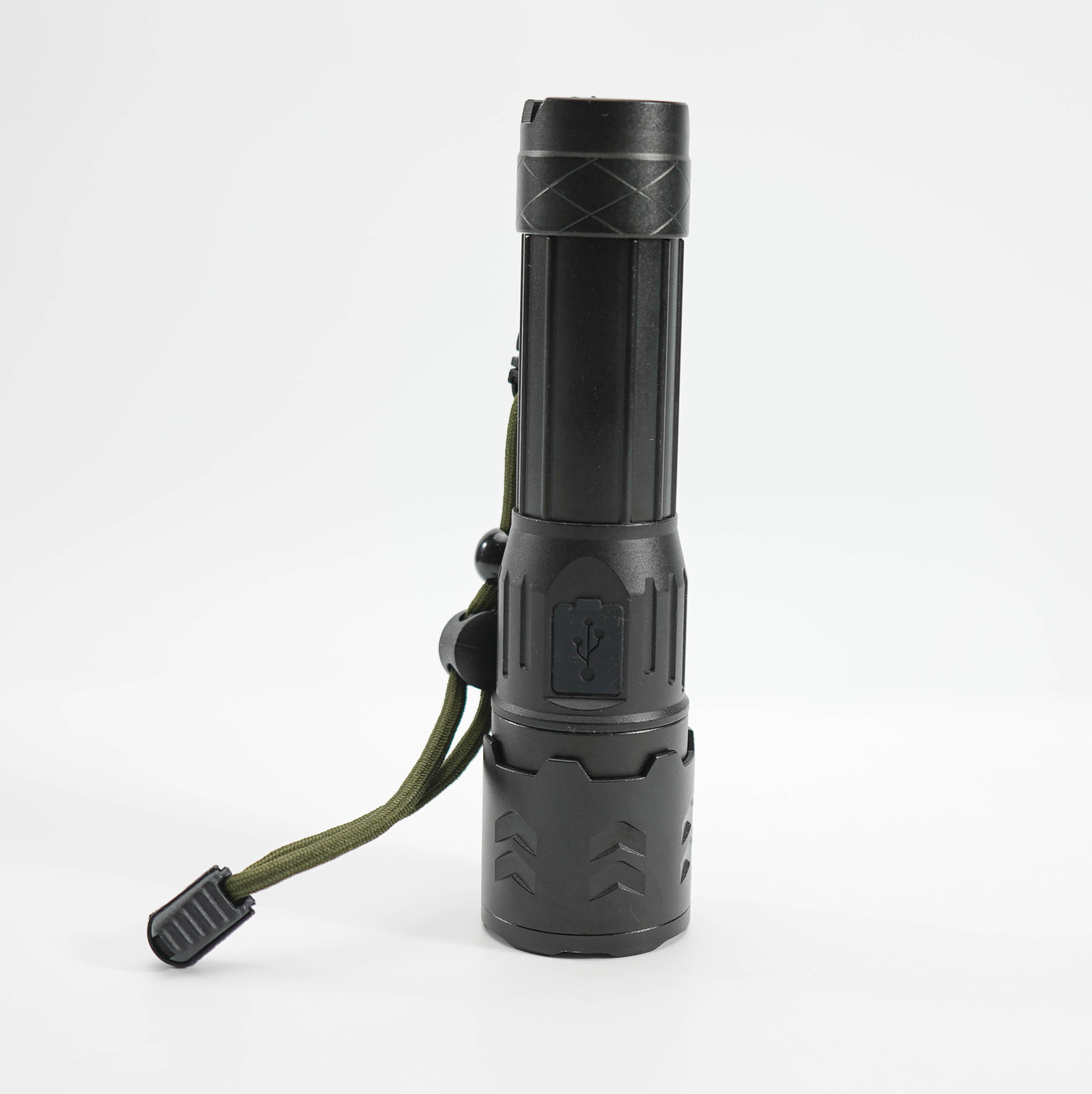 USB Rechargeable Super Bright EDC    Waterproof Zoom Torches Light Metal Rechargeable Tactical Powerful LED Flashlight