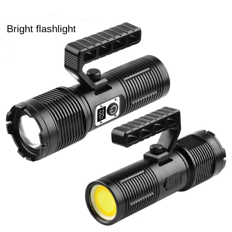 Flashlight Strong light outdoor rechargeable multi-functional tactical flashlight portable emergency white laser flashlight LED