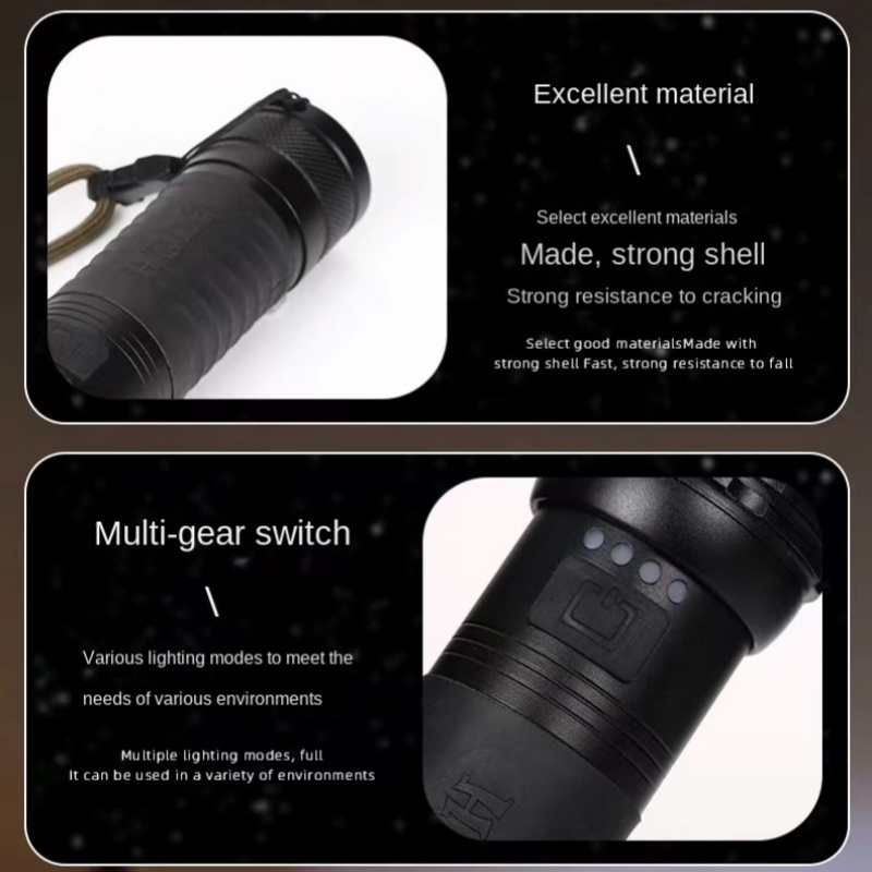 super Bright Waterproof High Lumen Usb Rechargeable Led Flashlights For Emergencies Camping