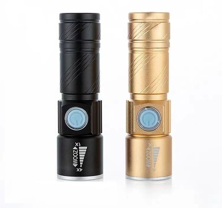 Super Bright Zoom Powerful Tactical led Pocket Flashlight Set High Power Flash light Rechargeable Led Torch Light