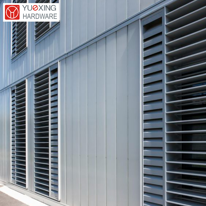 achieving aesthetic exterior  building facade cladding Fixed aluminum  louver