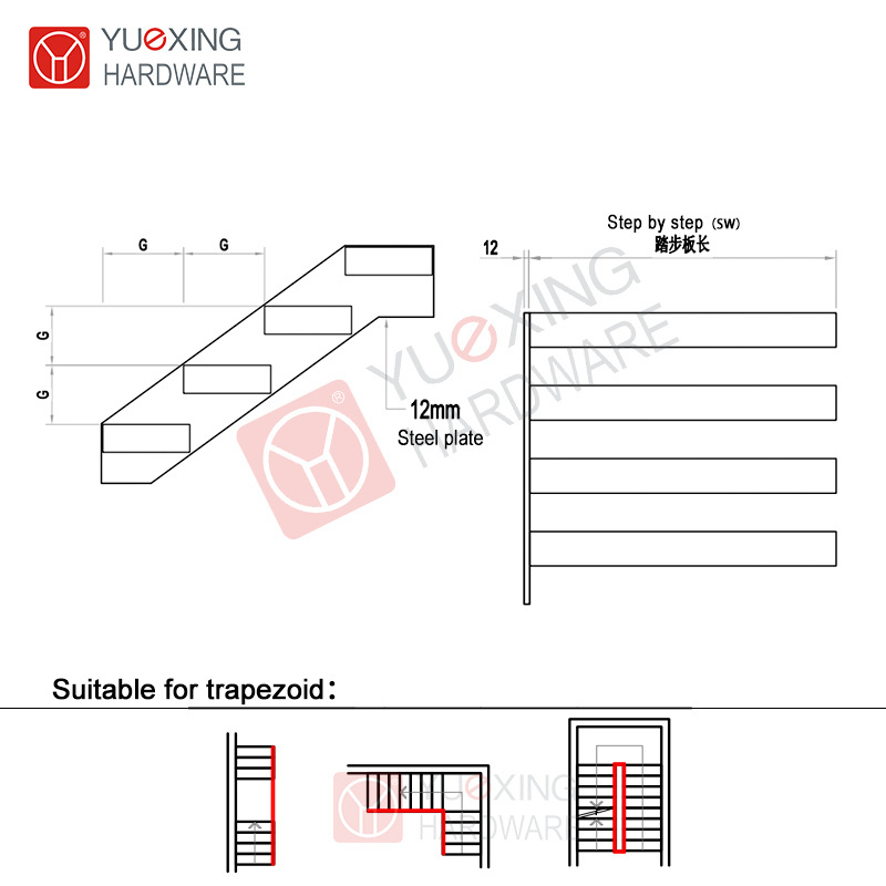 Modern Glass Step Floating Staircase High Quality Indoor Wood Tread Cantilever Stairs