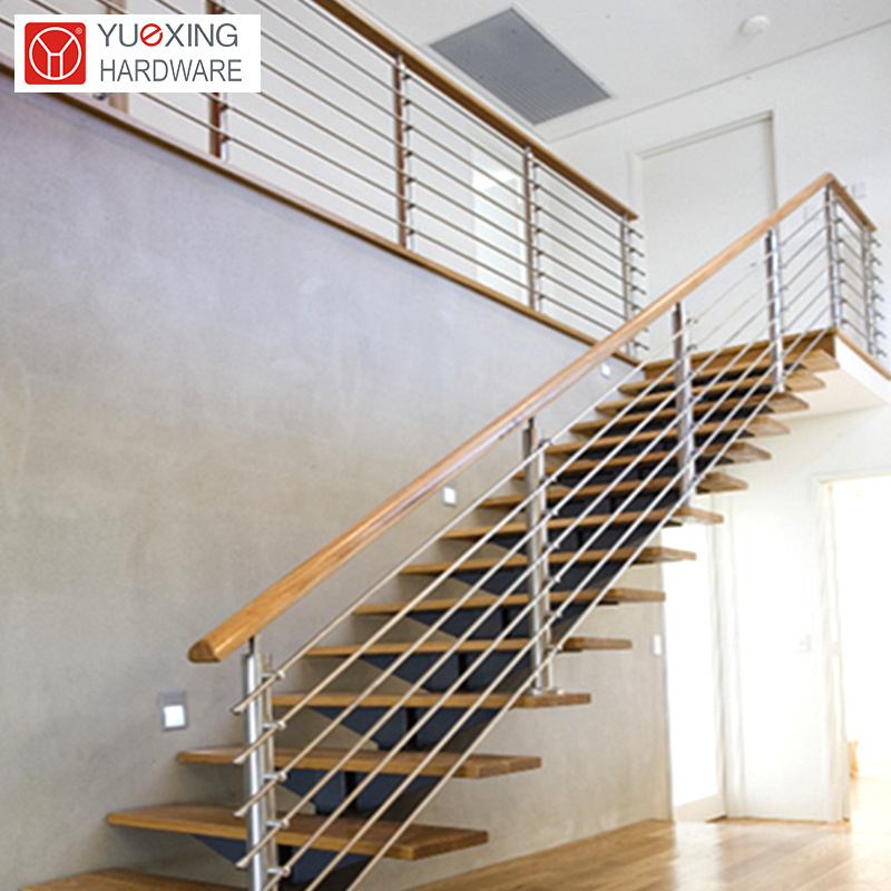 Simple Design Balcony Cross tube Balustrades Handrails Stainless Steel Stair Pipe Railing