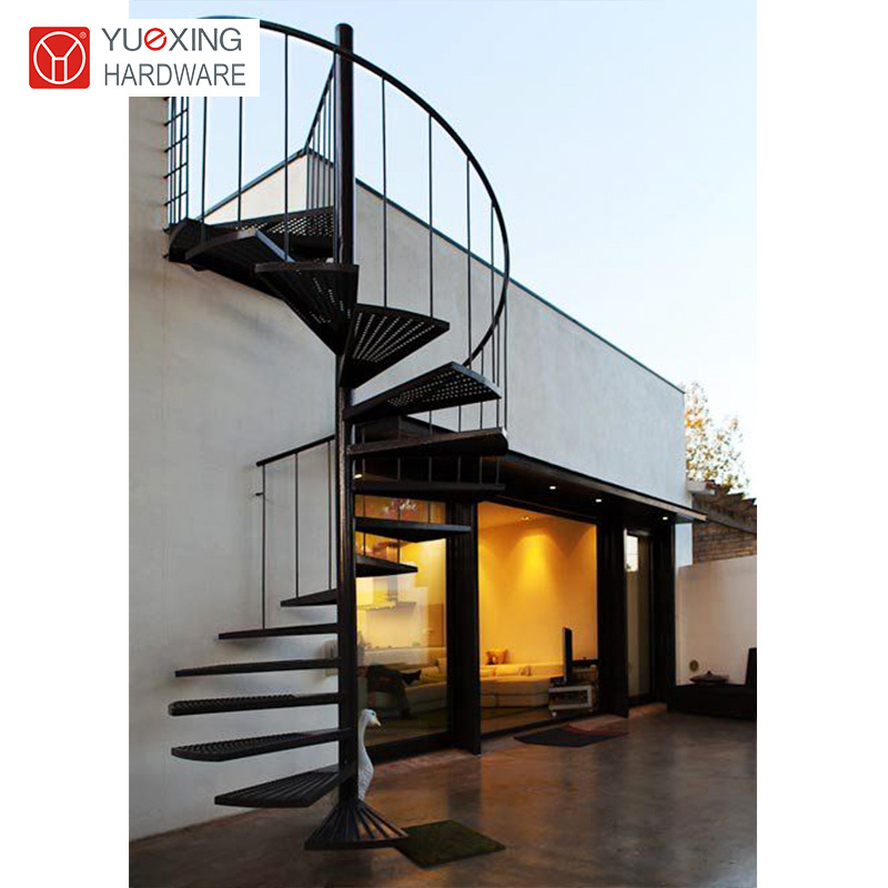 Spiral Staircase with Wrought Iron Railing: Classic and Timeless Charm