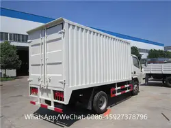 DONGFENG small cargo trucks 4-5 ton right hand drive lorry box truck for sale