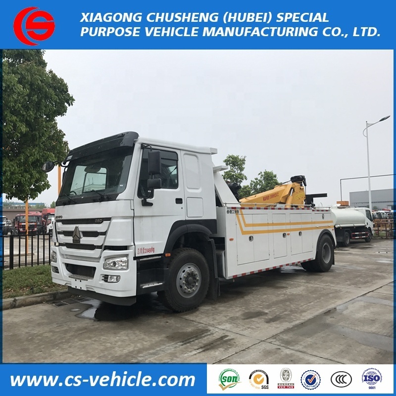 Sinotruck HOWO 4x2 6 wheels 12 tons road recovery wrecker truck 12tons Wrecker Towing Truck For Sale