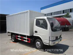 DONGFENG small cargo trucks 4-5 ton right hand drive lorry box truck for sale