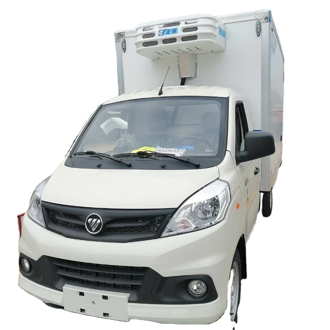 FOTON Van Cargo Truck 2ton 4x2 Refrigerator Freezing Cold Cooling Box  Mini Van Refrigerator Cargo Truck