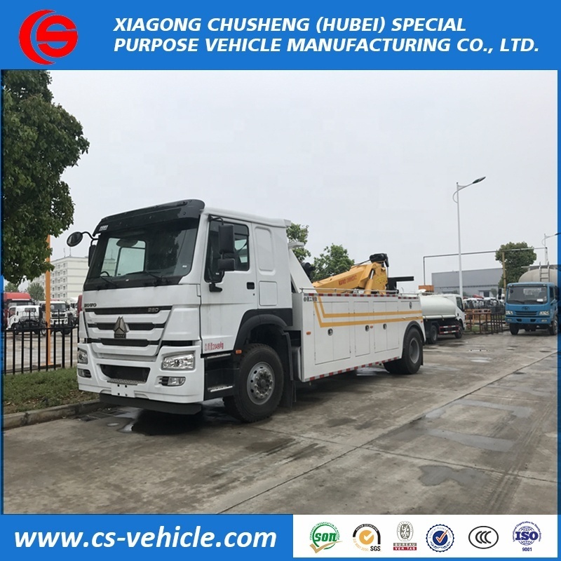 Sinotruck HOWO 4x2 6 wheels 12 tons road recovery wrecker truck 12tons Wrecker Towing Truck For Sale