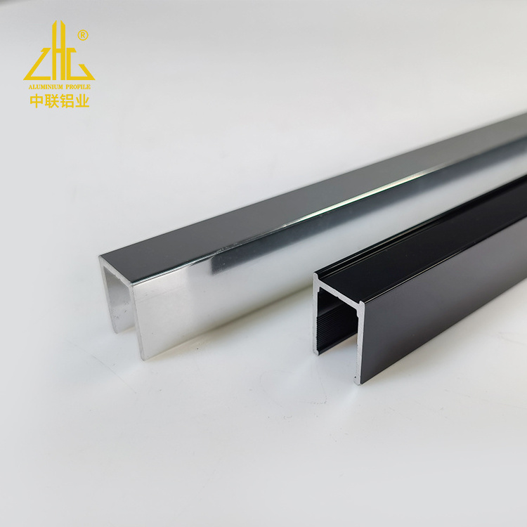 6063 6463 Aluminum Profiles For Decorations U Channel Polished Anodized Brushed Customized