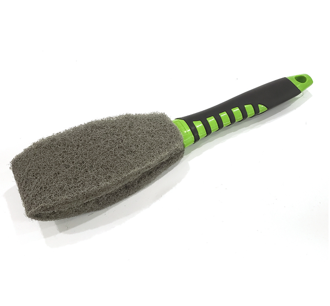 popular high quality customized  4pcs Eco-Friendly Soft Green Car Tire Cleaner Brush