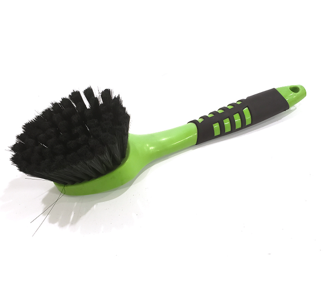 popular high quality customized  4pcs Eco-Friendly Soft Green Car Tire Cleaner Brush