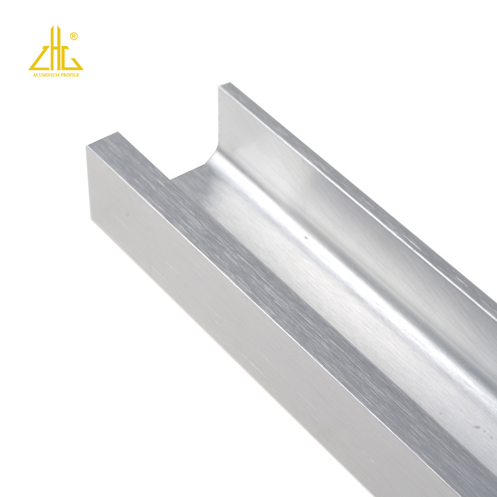 Aluminium profiles for kitchen door handle stainless steel brush surface