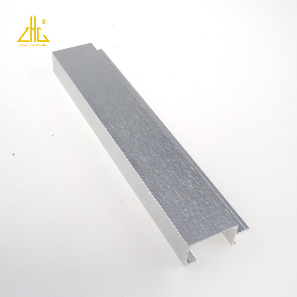 Aluminium profiles for kitchen door handle stainless steel brush surface