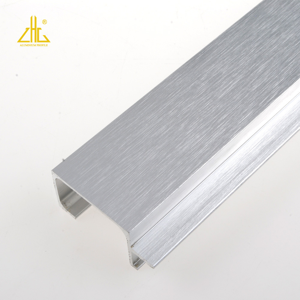 Aluminium profiles for kitchen door handle stainless steel brush surface