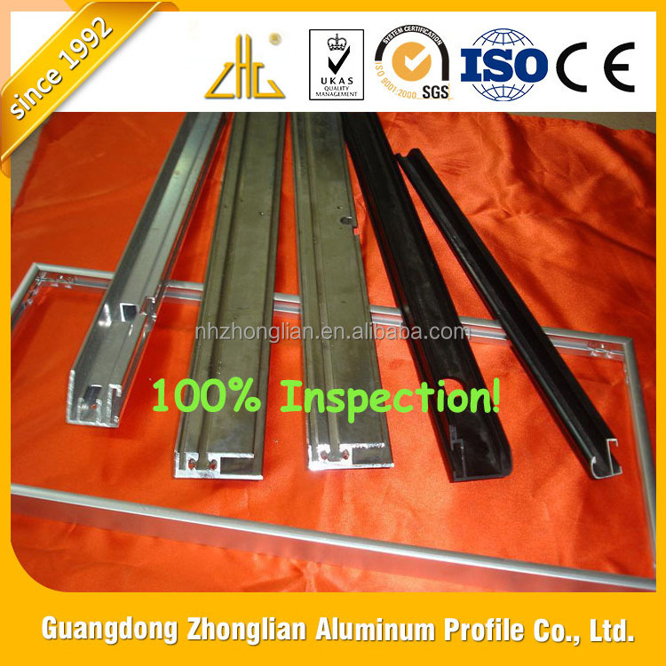 Factory Price Aluminum profile for glass panel, whiteboard/ anodized aluminium frame for mirror