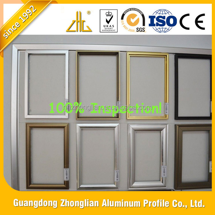 Factory Price Aluminum profile for glass panel, whiteboard/ anodized aluminium frame for mirror