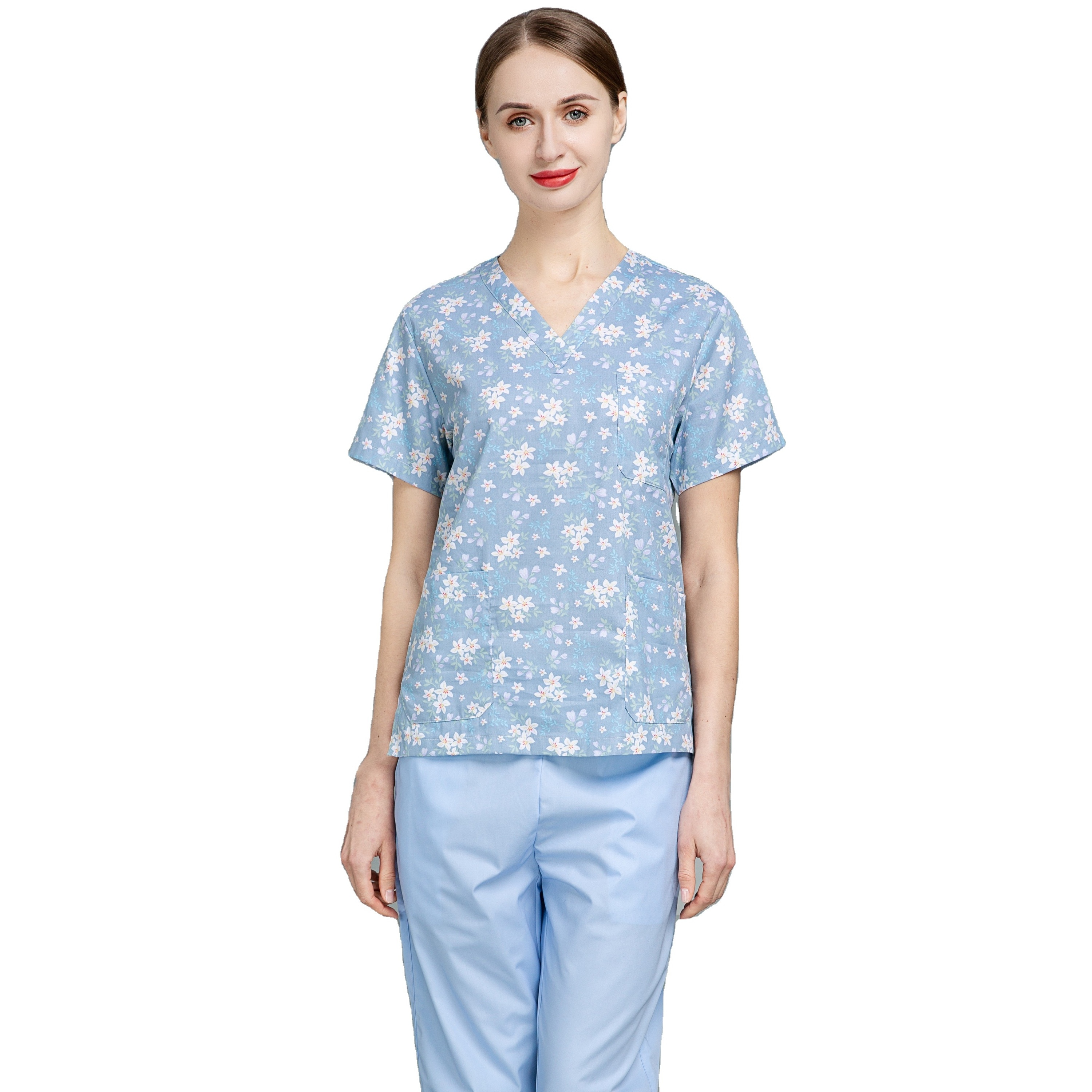 Manufacture Nutritionist Medical Uniform Women Scrub Set Scrubs Nursing Health Service Womens Uniforms Medical Scrubs Wholesale