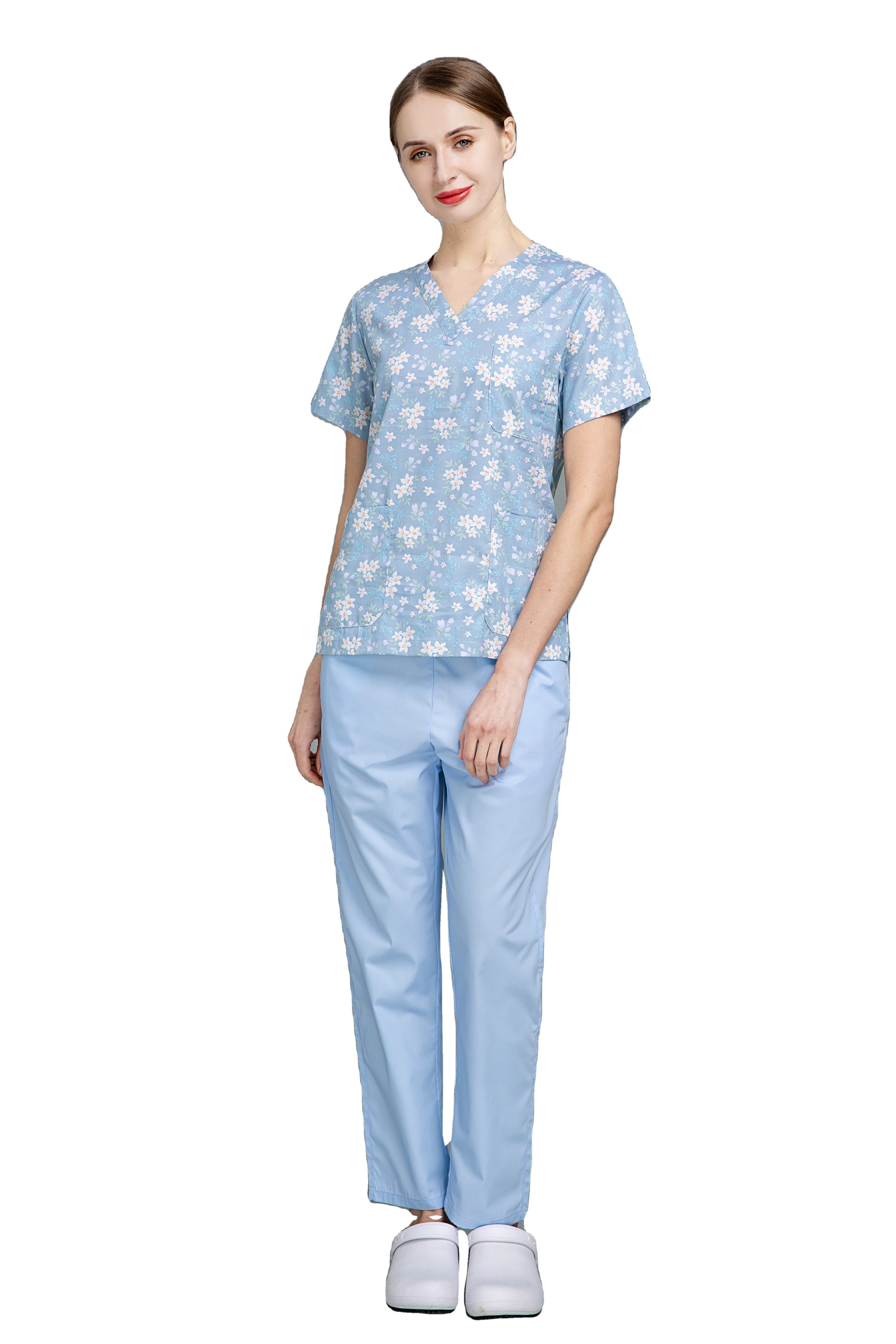 Manufacture Nutritionist Medical Uniform Women Scrub Set Scrubs Nursing Health Service Womens Uniforms Medical Scrubs Wholesale