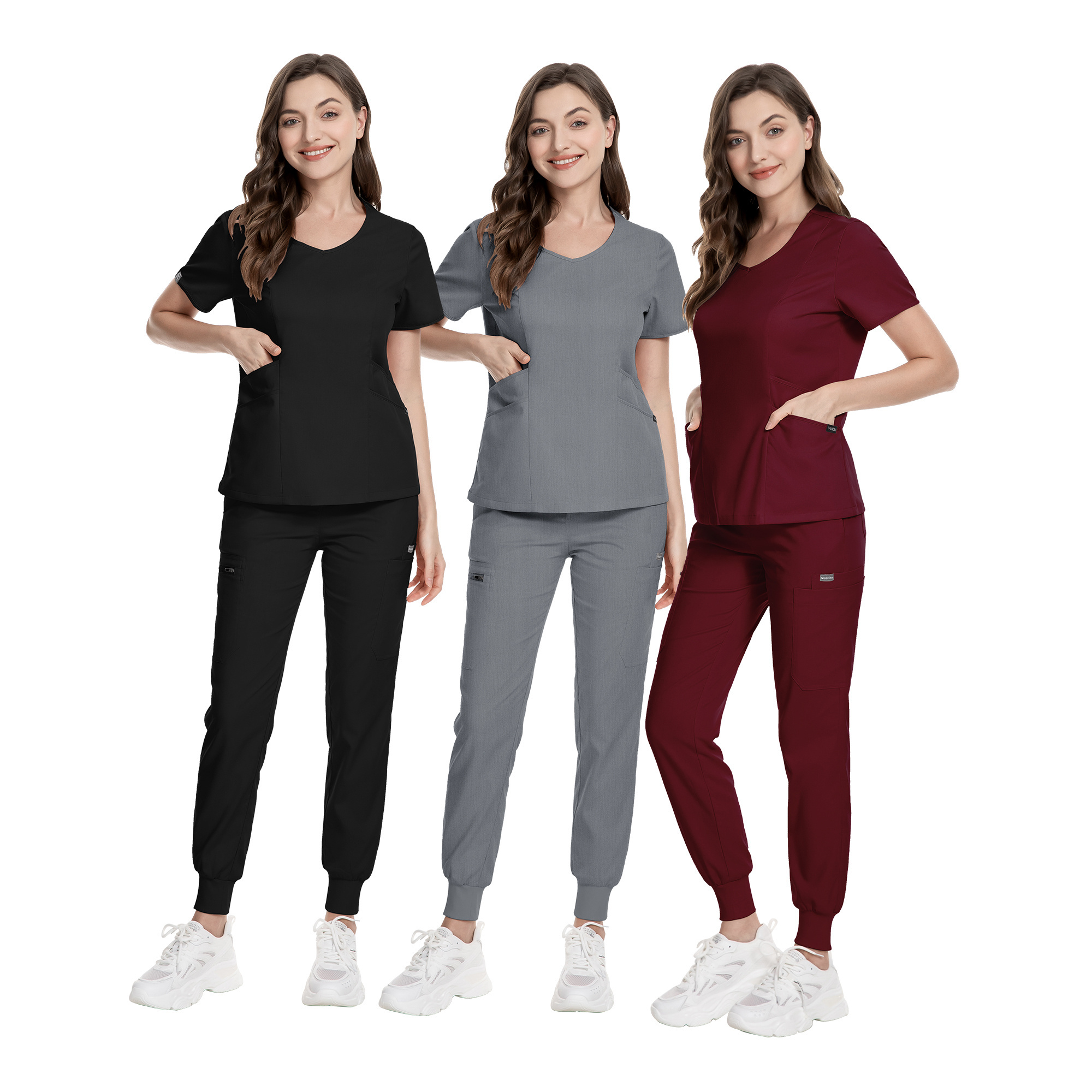 OEM Short Sleeve Top Jogger Pants Medical Surgical Uniform Breathable Hospital Nursing Scrub Uniforms Men Women Scrubs Nurse Set