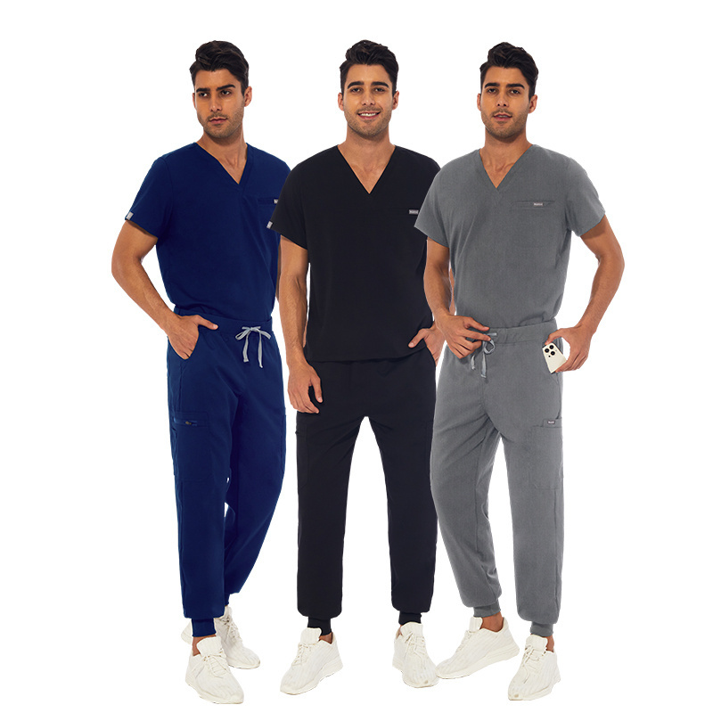 Hot Sale Anti Wrinkle Washable Soft Fabric Nurse Scrubs Hospital Uniform Medical Scrubs Women Jogger Scrubs Sets Pair