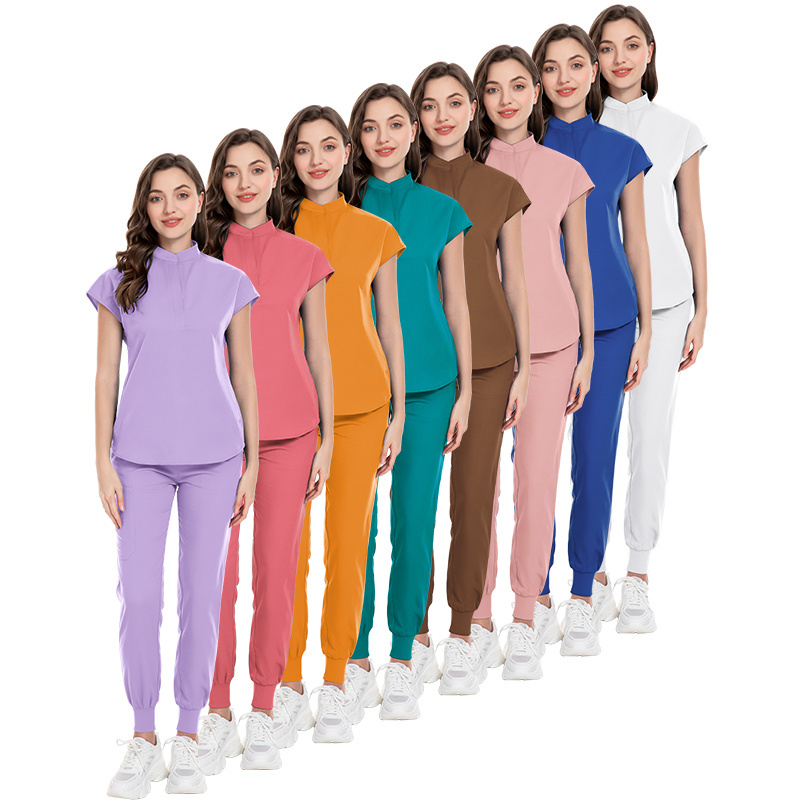 Stylish New Design High End Fabric Hospital Doctor Working Clothes Dental Clinic Scrubs Nursing Suits Medical Uniform Jumpsuit